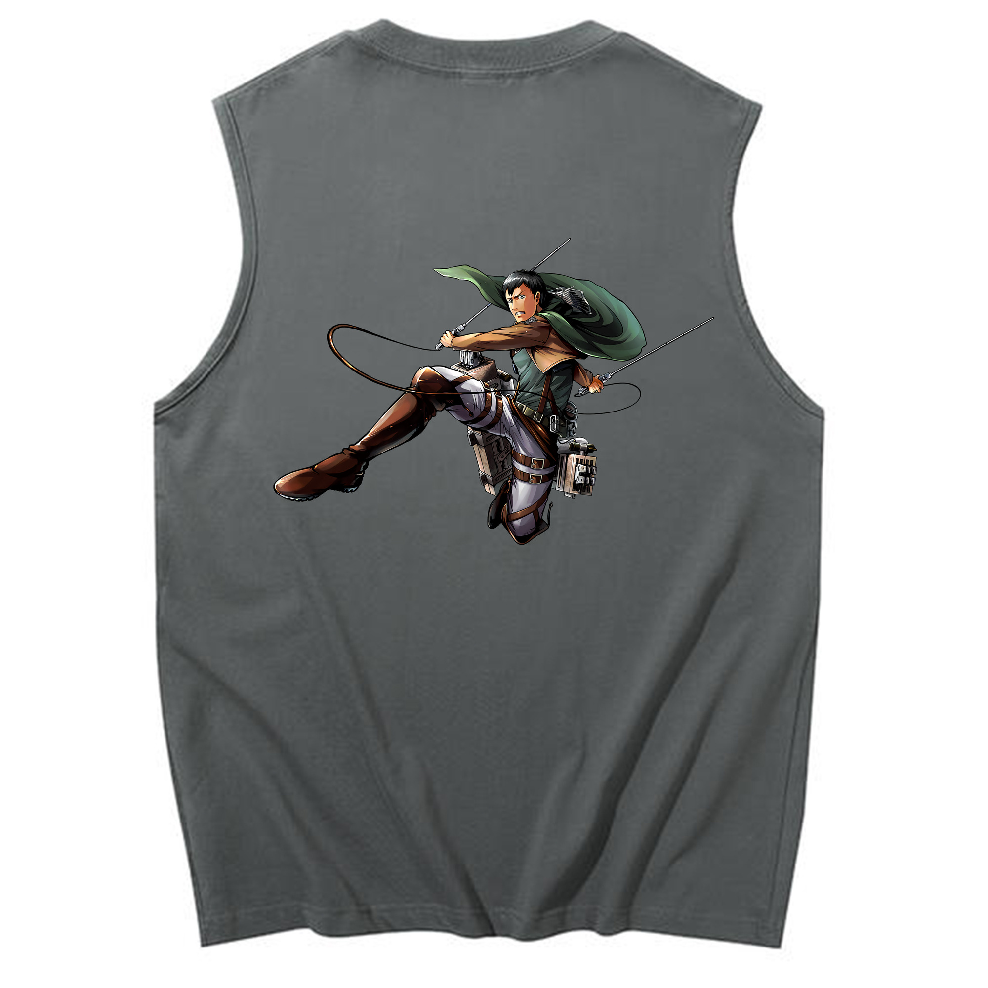 （画像用） 進撃の巨人 ベルトルト・フーバー Attack on Titan Bertholdt Hoover コットン100％タンクトップ（背面プリント）